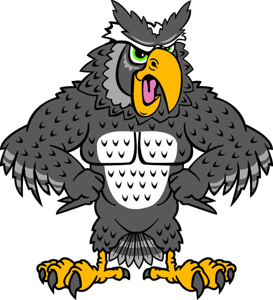 Owl 2 mascot sports sticker. Make it personal! 